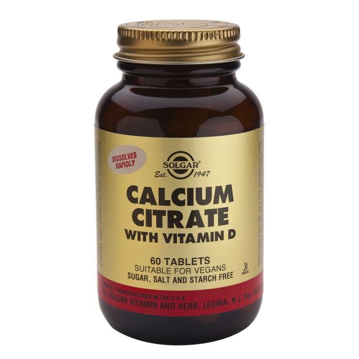 Солгар Цитрат Кальция с витамином D3 (60 таблеток)
