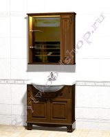 Классическая мебель ванных комнат фото "Челси-2 УОРВИК-85R орех" из дерева