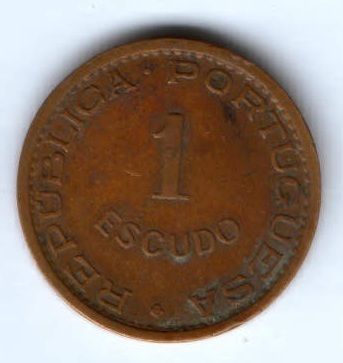 1 эскудо 1970 г. Тимор Португалия