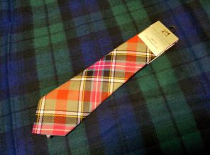 Истинно шотландский клетчатый галстук 100% шерсть , расцветка королевский клан Брюс