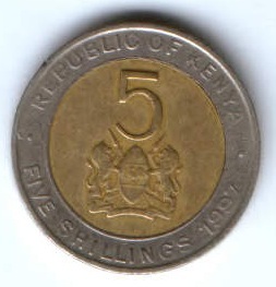 5 шиллингов 1997 г. Кения