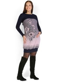 SALE! Платье "Джесси" фиолетовое с цветком для беременных