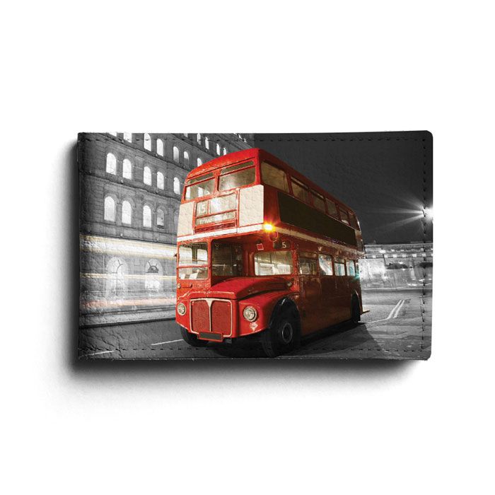 Кожаная визитница "London Bus"