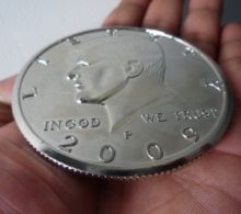 Большая монета Jumbo 3" Half Dollar (серебро)