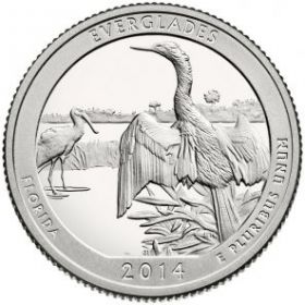 Национальный парк Эверглейдс (штат Флорида) 25 центов 2014 Монетный двор на выбор