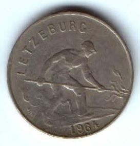 1 франк 1964 г. Люксембург