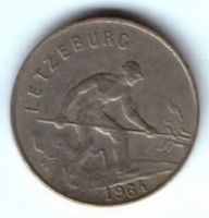 1 франк 1964 г. Люксембург