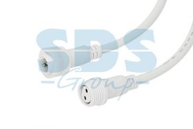 Соединительный кабель (2pin) герметичный (IP67) 2х1мм² 300V 0.35м белый REXANT