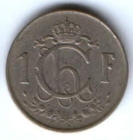 1 франк 1953 г. Люксембург