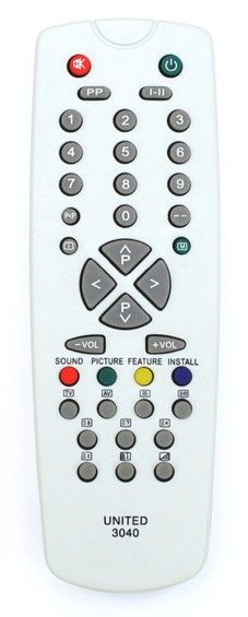 Пульт для VESTEL RC-3040 (RC2000) (TV) (Мини длина=14.5 CM)