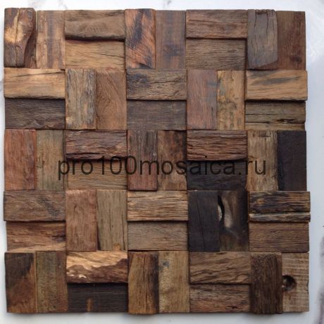 MCM043 Бесшовная деревянная мозаика серия WOOD, 300*300*17 мм