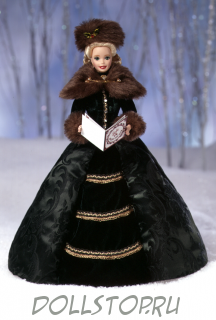 Коллекционная кукла Праздничная фарфоровая Caroler Барби - Holiday Caroler Barbie Doll 1996