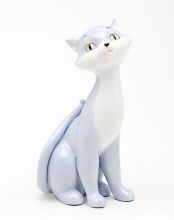 Фарфоровые фигурка Фигурка ''Кот'', Pavone. Цвет: светло-голубой