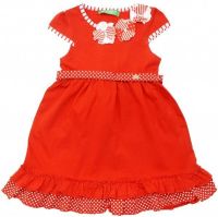 Платье для девочки красное с цветами и в горошек от Цихлид Турция