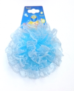Резинка для волос с голубым бантом цветком Дамское счастье