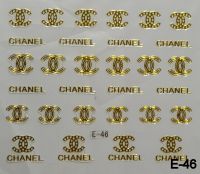 Наклейка для дизайна ногтей на клеевой основе "Золото", E-46