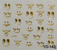 Наклейка для дизайна ногтей на клеевой основе "Золото", YD-142j