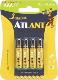 Алкалиновая батарейка SmartTrack Atlant AAA, 4 шт.