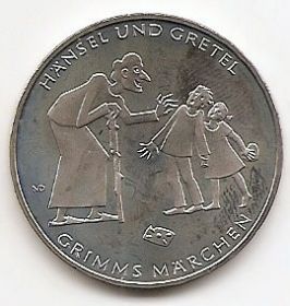 Ганзель и Греттель - сказка братьев Гримм 10 евро Германия  2013 на заказ