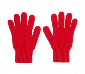 кашемировые перчатки женские (100% драгоценный кашемир) , цвет Кардинал (Ярко-красный) Cardinal