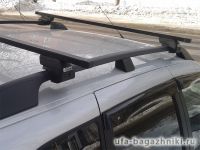 Багажник на крышу - стальные прямоугольные дуги на рейлинги Chevrolet Niva, Евродеталь