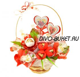 Букет из конфет №429 "День Святого Валентина"