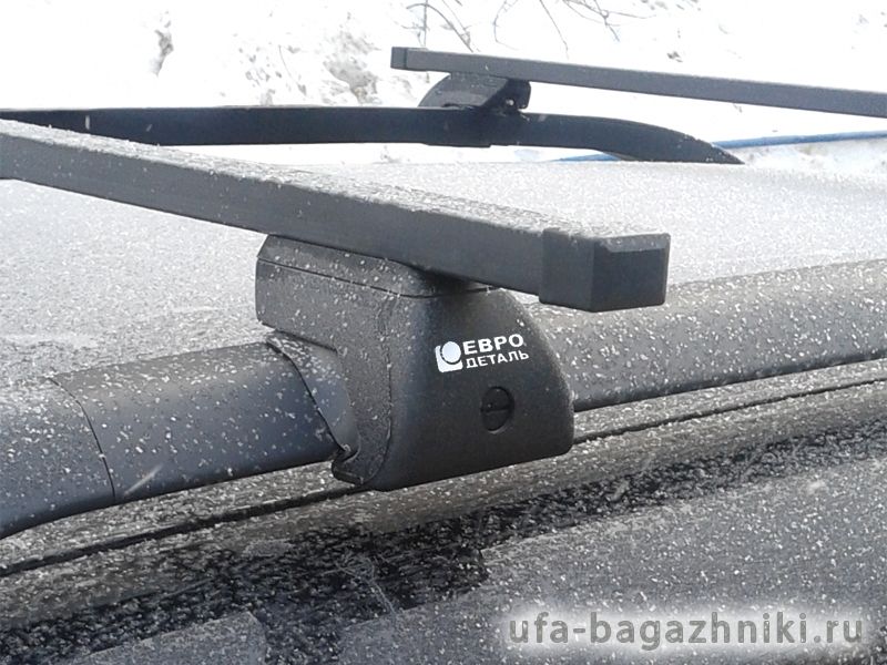 Багажник на крышу - стальные прямоугольные дуги на рейлинги Skoda Yeti, Евродеталь