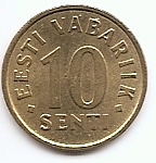 10 сентов Эстония 2002