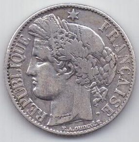 1 франк 1895 г. A Франция