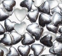 Металлические украшения для дизайна "Сердце серебро"