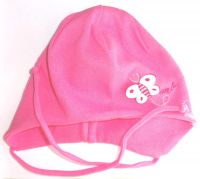Розовая хлопковая шапка