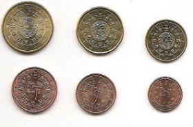 Набор евроцентов Португалия 2002(6 монет)