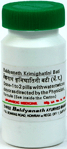 Противопаразитарный препарат Кримигхатини бати Байдьянатх / Baidyanath Krimighatini Bati