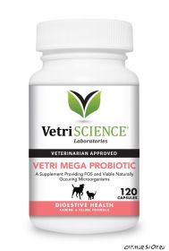 Vetri-Science Vetri-Mega Probiotic (120 капсул) - 240 дней применения на кошку. Применяется при ХПН