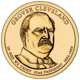 Кливленд Стивен Гровер  22 президент США 1 доллар США  2012 г. Монетный двор на выбор