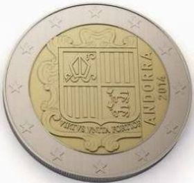 2 евро  Андорра  2014, регулярная UNC