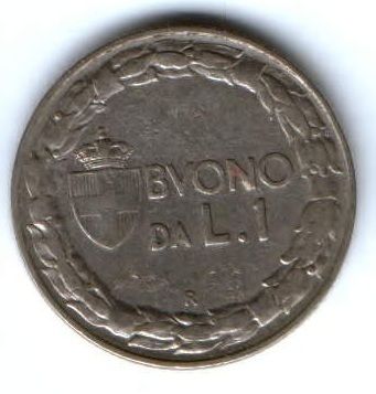 1 лира 1922 г. Италия