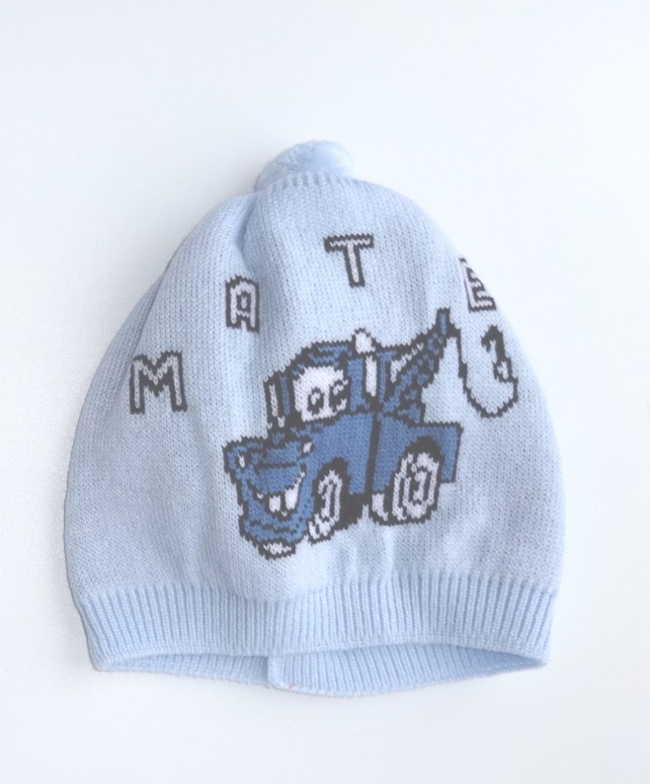Голубая детская шапка Мэтр для мальчика