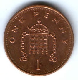 1 пенни 2000 г. Великобритания