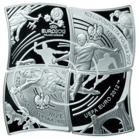 Чемпионат Европы по футболу 2012 Набор монет Польша  10 злотых 2012