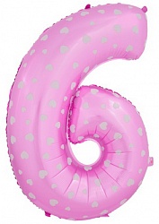 Фигура "6"  (102 см), розовый