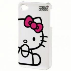 Чехол для телефона "Hello Kitty" H-107321 пластик белый для Apple iPhone 4/4S пластик стразы