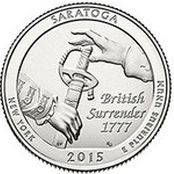 Национальный исторический парк Саратога (штат Нью-Йорк) 25 центов 2015.Монетный двор на выбор