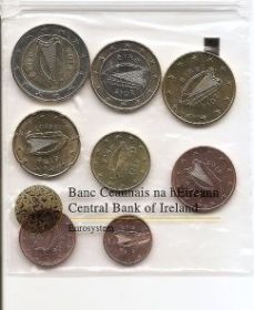 Годовой евро набор Ирландия 2015 UNC