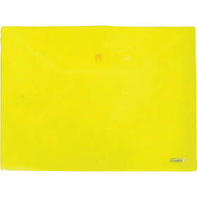 Папка-конверт на кнопке А4 PROFF 180мкм желтая прозрачная/12/48 CH209/18-TF-02