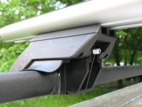 Багажник на крышу - стальные прямоугольные дуги на рейлинги Renault Sandero / Renault Sandero Stepway, Евродеталь