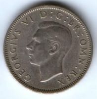 1 шиллинг 1947 редкий год Великобритания
