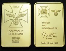 Слиток 1 унция золота Немецкий Рейхсбанк 1939