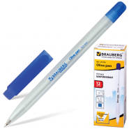 Ручка масл  "BRAUBERG "Olive pen", 0,5мм, синяя. 141476
