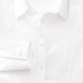 Женская рубашка белая с кружевами Charles Tyrwhitt приталенная Fitted (WA075WHT)